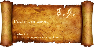 Buch Jeromos névjegykártya