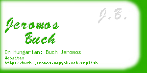 jeromos buch business card